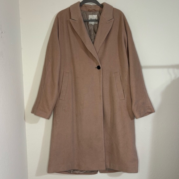 Madewell Jackets & Blazers - Madewell Wool Mohair Blend Cocoon Coat in Blush Tan Size 12